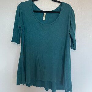Blue Canoe 100% Organic Cotton Top Teal Blue, size L